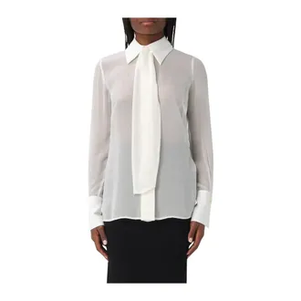 Elisabetta Franchi Dames, Blouses & Shirts, Beige, Maat: L Zijde