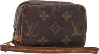 Louis Vuitton Pre-owned Clutches, female, Brown, Size: ONE SIZE Pre-owned Canvas pouches