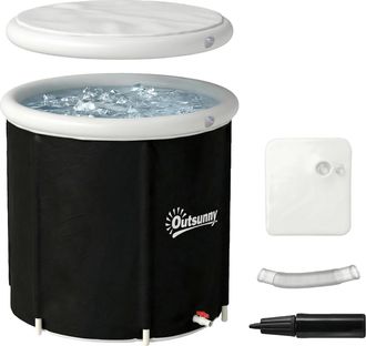 OEM Ba&ntilde;era De Hielo Inflable Port&aacute;til, Capacidad De 280 Litros, F&aacute;cil Montaje, Color Negro