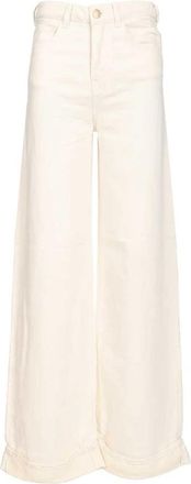 Emporio Armani Wide Jeans - Dames - Loose Fit Jeans - Wit - W26 - Linnen - Jeans