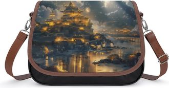 Generic Tower Palace Crossbody Bags for Women Shoulder Messenger Bag Purse Handbags