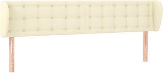 vidaXL Cabecero De Cuero Sint&eacute;tico Color Crema 203x23x78/88 Cm Vidaxl