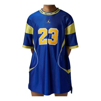 Nike Jordan (WMNS) Air Jordan Brooklyn Brazil Jersey Dress Old Royal Yellow Pulse II5395-417