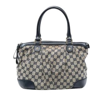 Gucci Pre-owned Handbags, female, Brown, Size: ONE SIZE Pre-owned Vintage Canvas Handbag