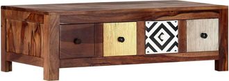 vidaXL Mesa De Centro De Madera Maciza De Acacia 90x50x30 Cm Vidaxl