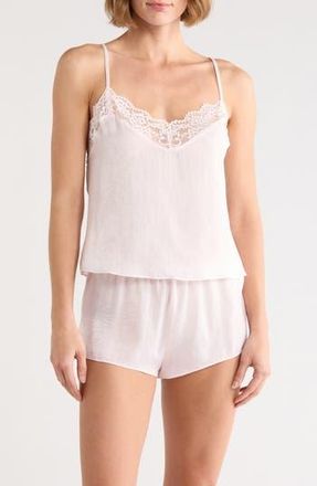 In Bloom by Jonquil Maxine Shimmer Satin Cami & Short Pajamas in Light Rose at Nordstrom Rack, Size X-Large