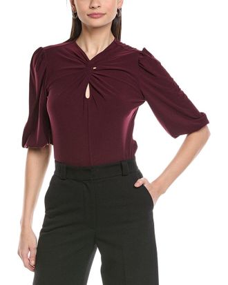 CeCe by Cynthia Steffe Twist Keyhole 3/4-Sleeve Knit Top