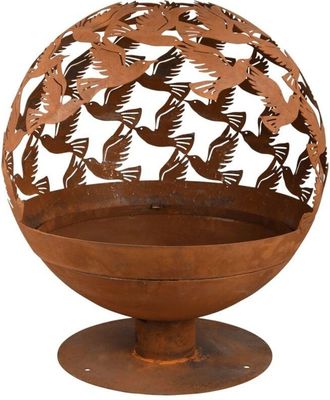 Esschert Design Esschert Design - Braciere Tagliato al Laser Motivo Uccelli Ruggine