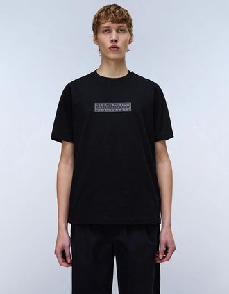 Napapijri Mens Napapijri Box Logo Short Sleeve T-Shirt - Black - Size: 38