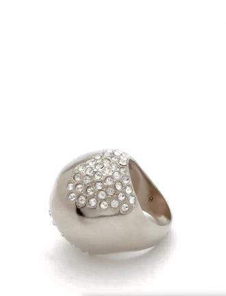 Saint Laurent Crystal Pave Set Ring