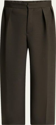 Jacquemus Mens Le Pantalon Wide-Leg Pleated Pants