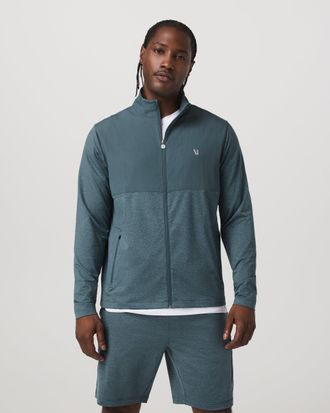 Vuori Clothing Sunday Element Track Jacket | Blue Sea Heather | Medium