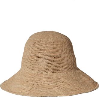 Janessa Leoné Teagan Raffia Bucket Hat in Natural at Nordstrom, Size X-Large