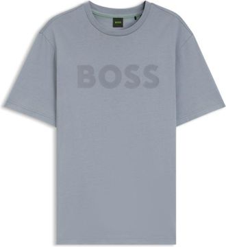 BOSS Cotton T-shirt with tonal logo