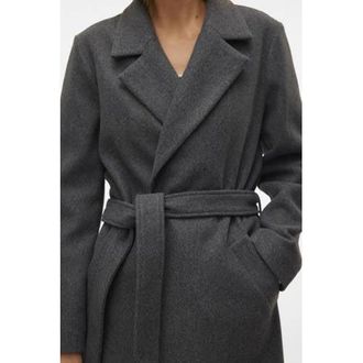 Vero Moda manteljas grijs melange