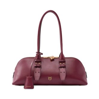 Pinko Bowling Horizontal Big - female - PINKO - Shoulder Bags - Red - ONE SIZE - Bags