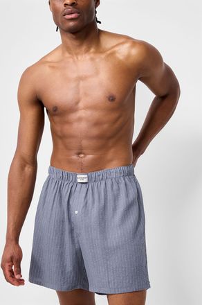 Le 31 Mens Pinstripe boxer Linen and viscose