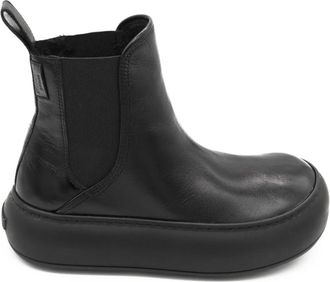Moschino Stivaletto - Dames - Chelseaboots - Zwart - 38 EU - Leer - Schoenen