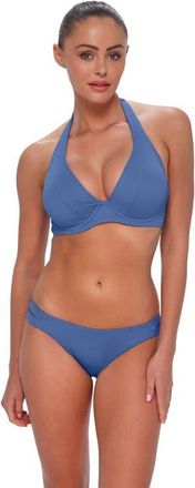 Sunsets Muse Halter Bikini Swimsuit Top - DD Cup in Harbor Blue Sandbar Rib at Nordstrom, Size 36