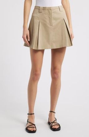 Rails Alfie Pleated A-Line Mini Skort in Taupe at Nordstrom Rack, Size 8