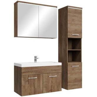 Badplaats Badplaats Conjunto De Muebles De Ba&ntilde;o Paso 80 X 40 Cm - Roble Ma