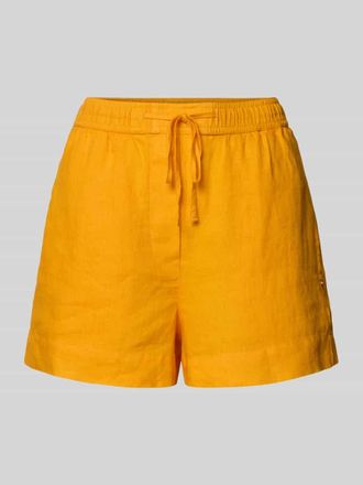 Tommy Hilfiger Regular Fit Leinen-Shorts mit Tunnelzug in Terra, Gr&ouml;&szlig;e XL