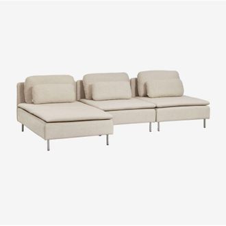 Sklum Sof&aacute; Modular Chaise Longue Izquierdo De 3 Piezas Oriol Sklum