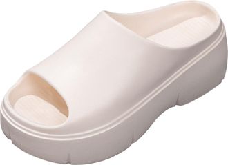 Generic Womens Arch Support Pillow Slippers Comfortable Walking Sandals Soft Chunky Slip-On Slides Non Slip Sliders Open Toe Beach Pool Outdoor Indoor House S