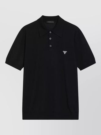 Prada men shirt polo collar short sleeves