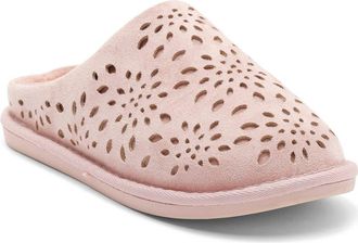 B&oslash;rn Laser Cut Microsuede Clog Slipper in Pink at Nordstrom Rack, Size Small