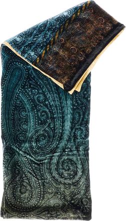 Pierre-Louis Mascia Multicolor Geometric Patchwork Fringed Silk-Blend Scarf