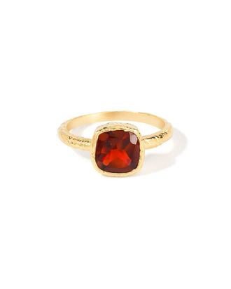 Tiramisu 14K Over Silver 2.32 ct. tw. Garnet Solitaire Ring