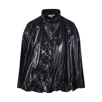 Alaia Balloon Nylon Jacket - female - Ala&iuml;a - Ponchos - Black - 2XS - Jackets