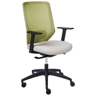 Beliani Beliani - Silla De Oficina De Escritorio Giratoria Ajustable En Altura Tapicer&iacute;a De Malla Verde Virtuoso
