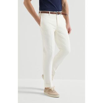 Brunello Cucinelli Gabardine trousers in Panama at Nordstrom, Size 44 It