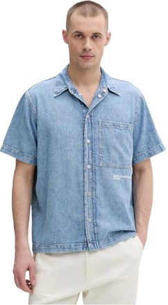 Karl Lagerfeld Heren, Overhemden, Blauw, Maat: M Denim