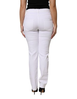 Dolce & Gabbana Floral Sequined Jeans - White