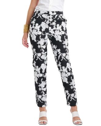 Natori Tangier Embroidered Cotton Full Length Pant