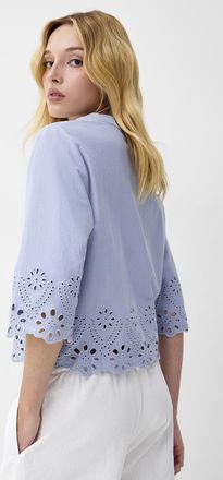 Icone Womens 3/4-sleeve broderie anglaise T-shirt