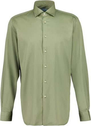 Boglioli French Collar Shirt - Heren - Casual Overhemden - Groen - XL - Katoen - Overhemden