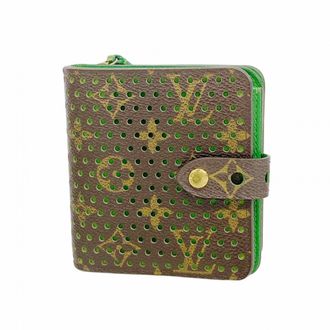 Louis Vuitton Brown Green Wallet (Bi-Fold) (Pre-Owned)