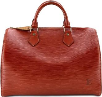 Louis Vuitton Borsa a mano Speedy 30 in pelle &Eacute;pi con tracolla - Marrone