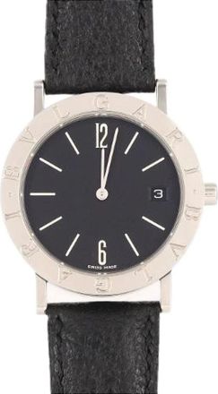 Bulgari Pre-owned Watches, female, Black, Size: ONE SIZE Pre-owned Stainless Steel Quartz Watch