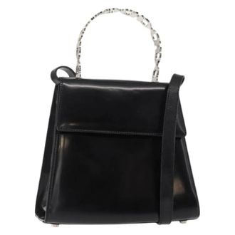 Ferragamo Pre-owned Handbags, female, Black, Size: ONE SIZE Pre-owned Leather Handbag