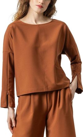 Lilla P Zip Detail Seamed Top