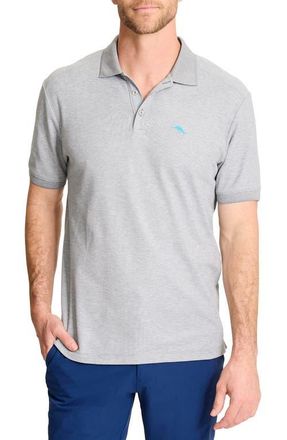 Tommy Bahama Emfielder Icon Solid IslandZone Polo in Storm Gray Heather at Nordstrom, Size Xx-Large