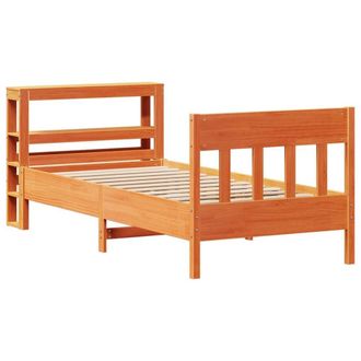 Berkfield Home Decorative Bed Frame without Mattress Wax Brown 100x200 cm Solid