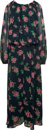 Rotate Womens Maxi Dress With All-Over Roses Print Recycled Polyester