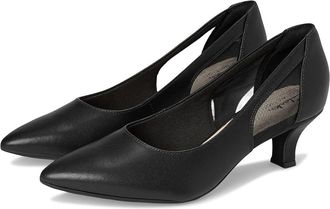 Clarks Kepley Cora Womens Shoes Black Leather : 8.5 B - Medium, Leather/Synthetic