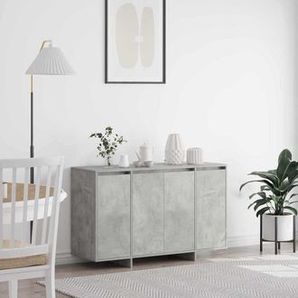vidaXL Vidaxl - Credenza Grigio Cemento 120 X 41 X 75 Cm Legno Multistrato